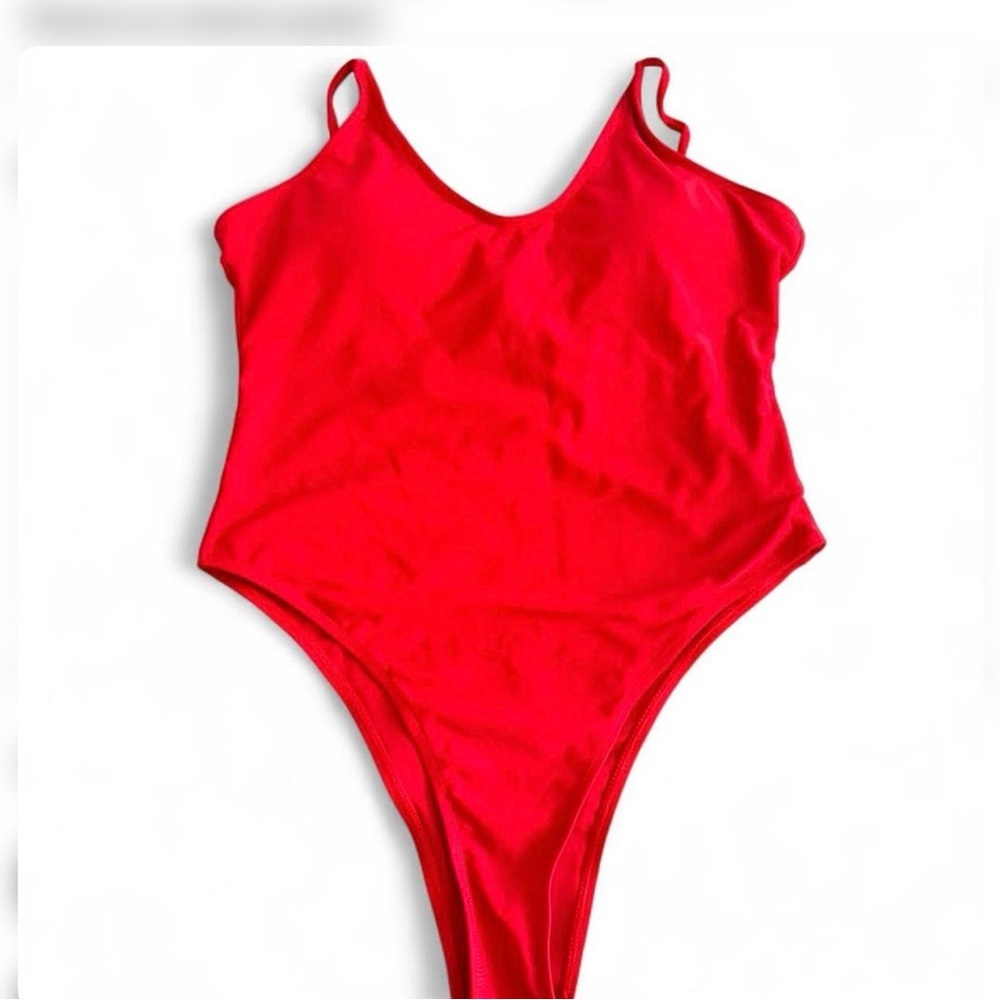 Vibrant Red One-Piece Swimsuit